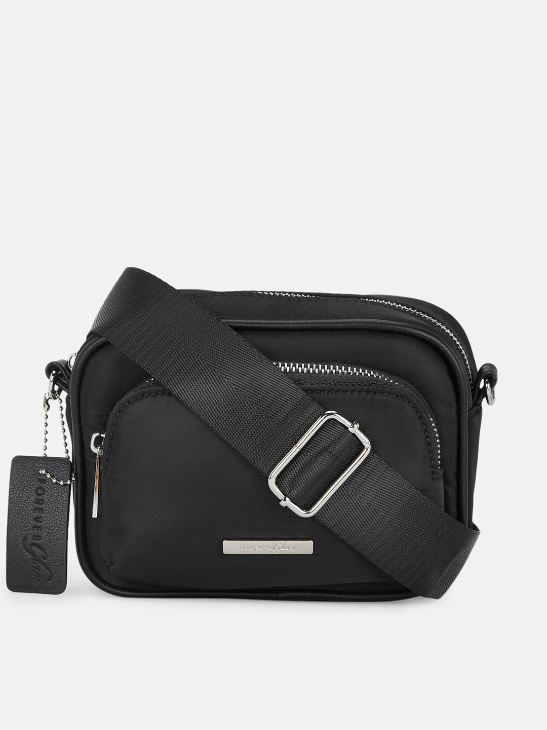 

Forever Glam by Pantaloons Black Structured Sling Bag