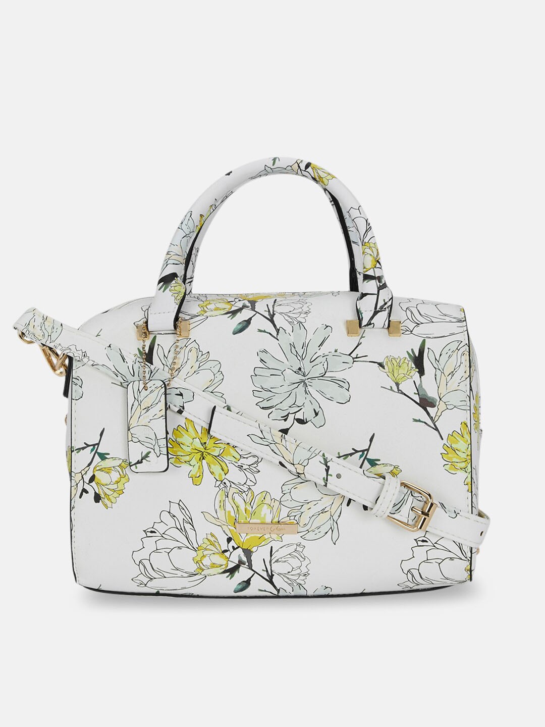 

Forever Glam by Pantaloons Women White Floral Printed Handheld Bag