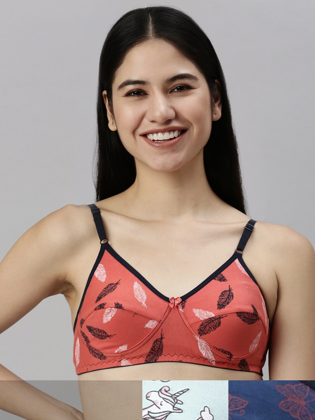 

Kryptic Blue & Orange Graphic Bra