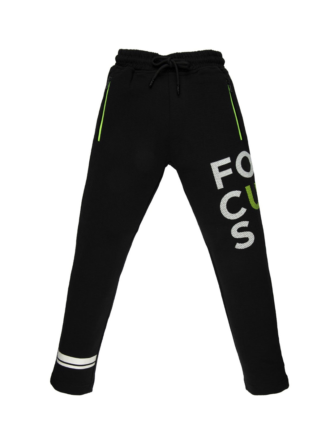 

Status Quo Boys Black Printed Regular Fit Track Pants