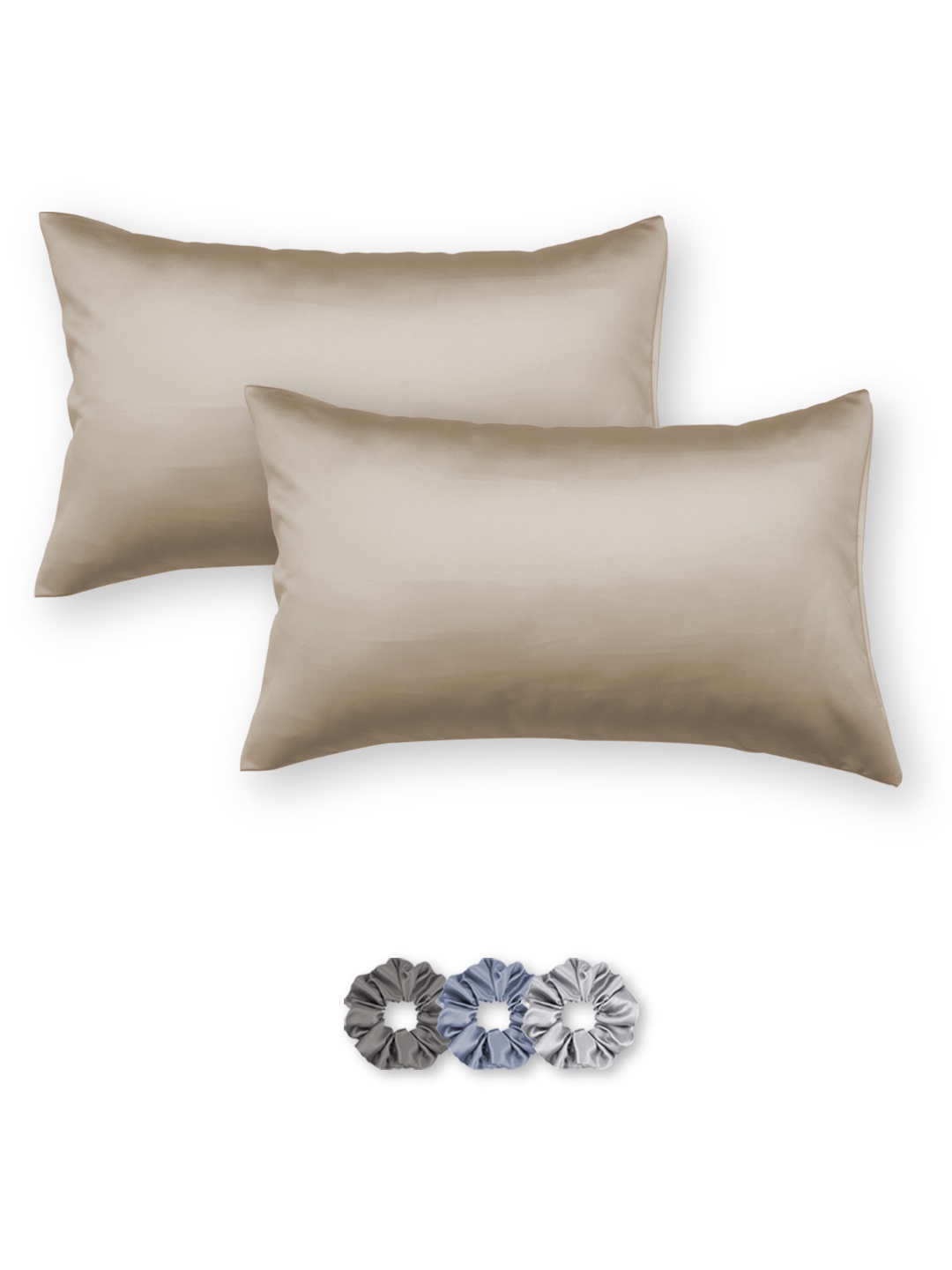 

Seevo Set Of 2 Olive-Coloured Solid 400 TC Pillow Covers