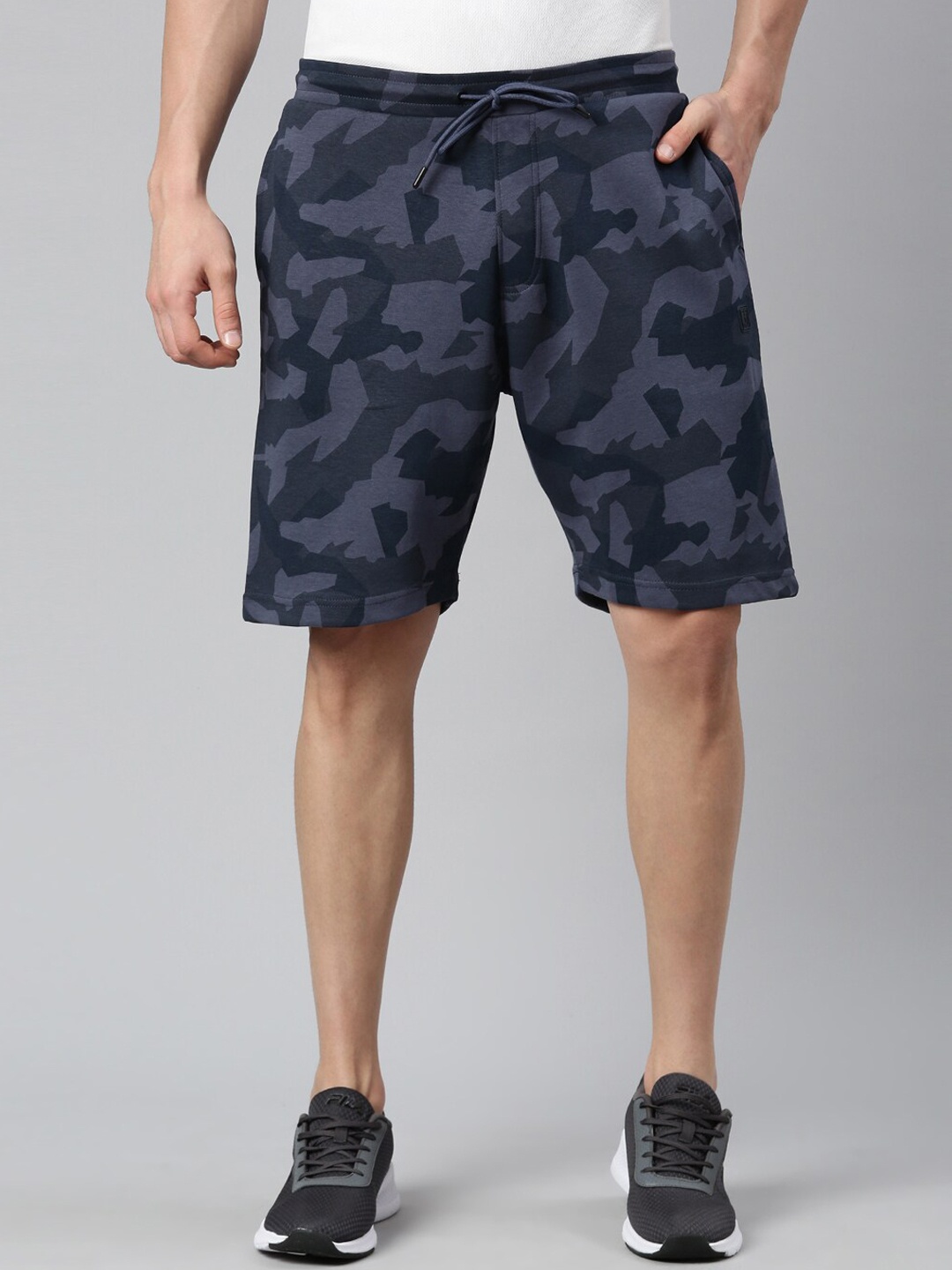 

Proline Active Men Grey Camouflage Printed Training or Gym Sports Shorts