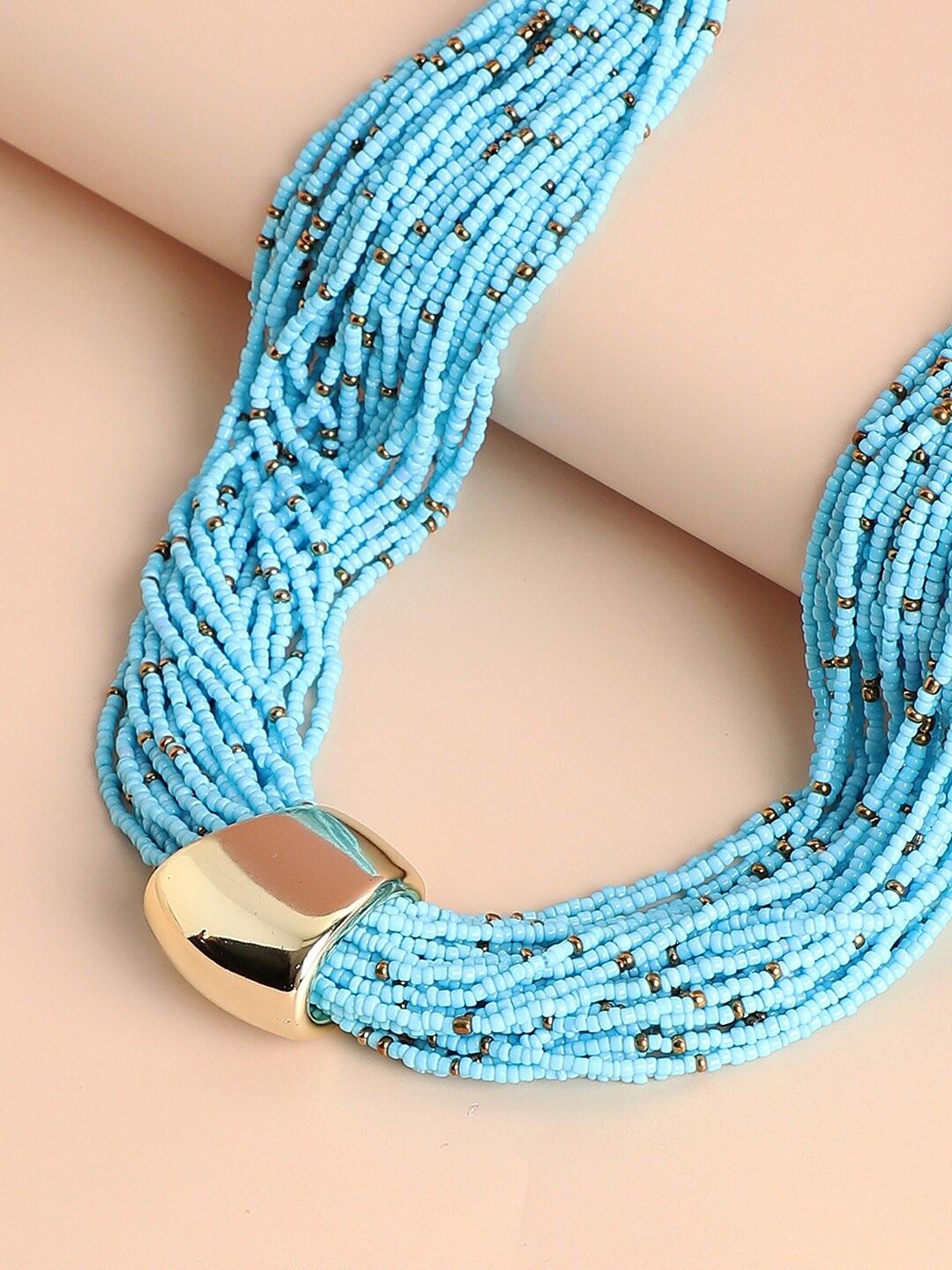 

SOHI Gold-Toned & Blue Gold-Plated Necklace