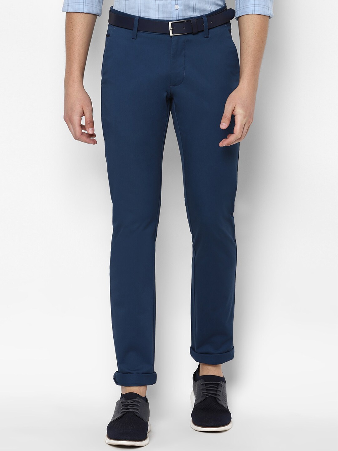 

Allen Solly Men Navy Blue Casual Trousers