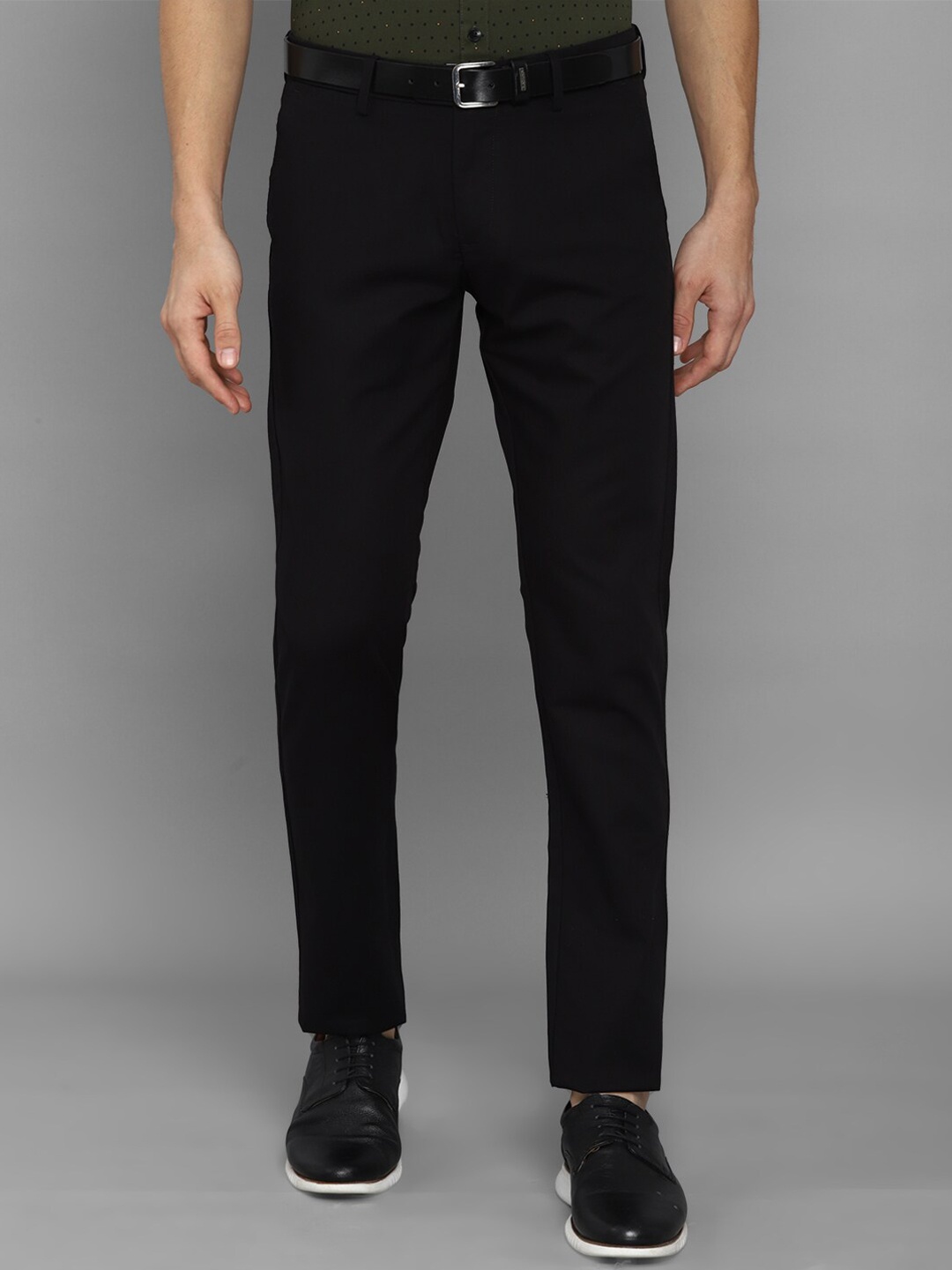 

Allen Solly Men Black Slim Fit Formal Trousers