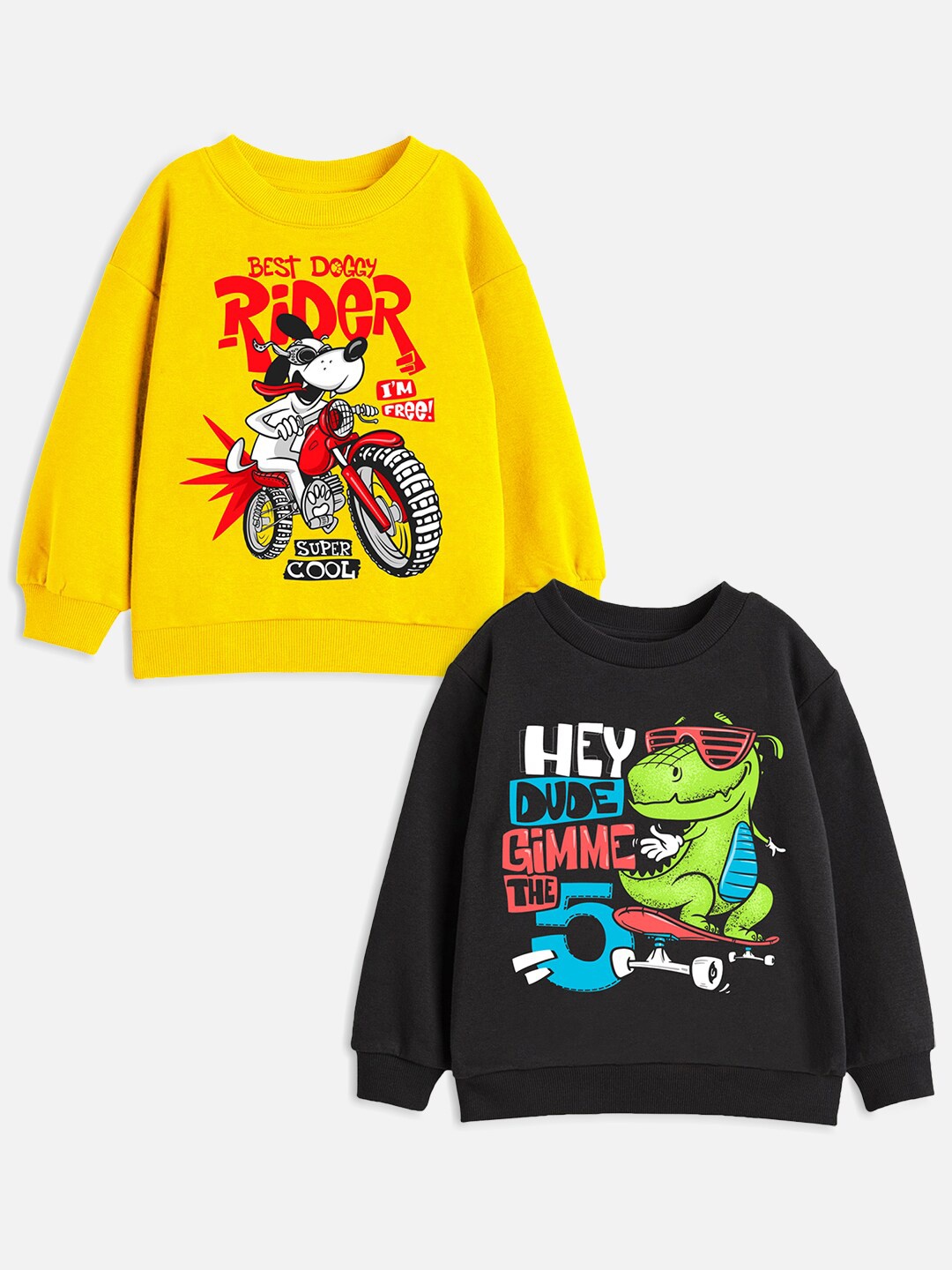 

Trampoline Boys Black Printed Sweatshirt