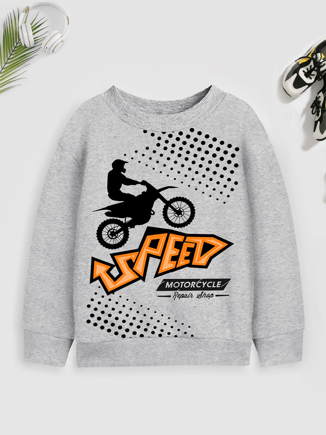 

Trampoline Boys Grey Printed Sweatshirt