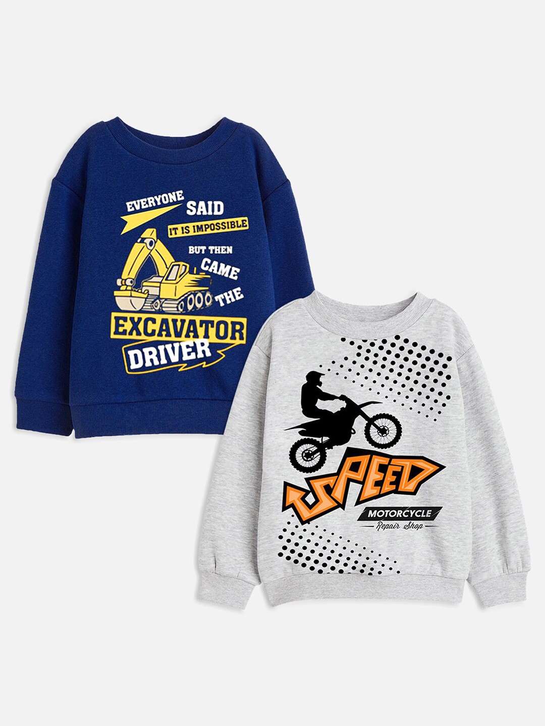 

Trampoline Boys Grey Printed Sweatshirt