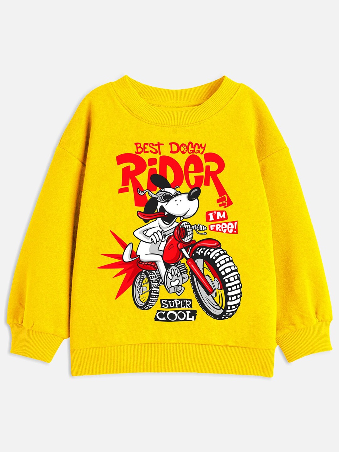 

Trampoline Boys Yellow Printed Sweatshirt