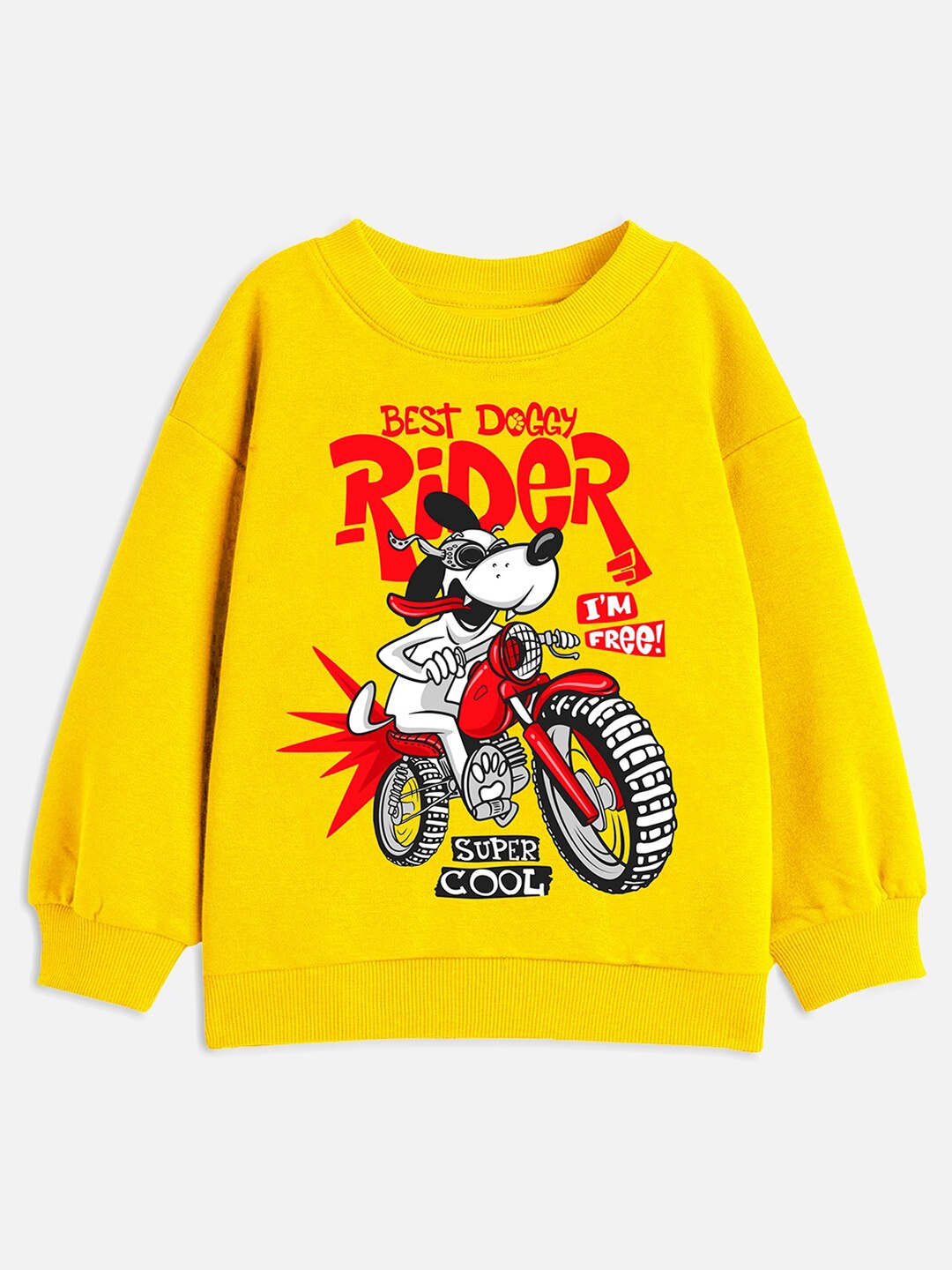 

Trampoline Boys Yellow Printed Sweatshirt