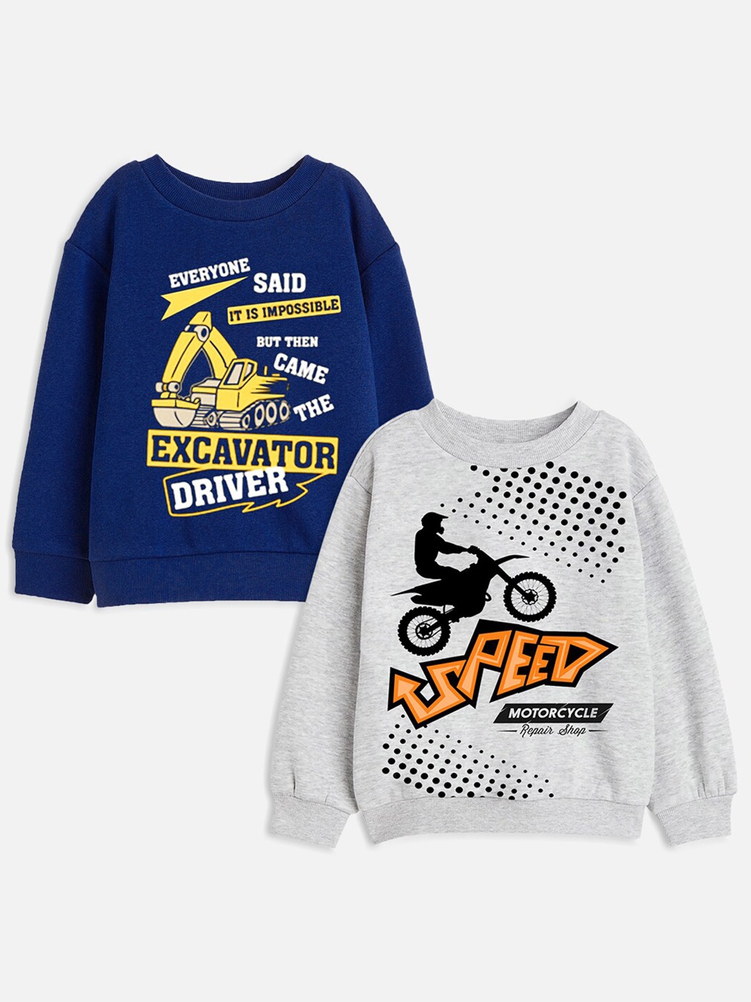 

Trampoline Boys Grey Printed Sweatshirt