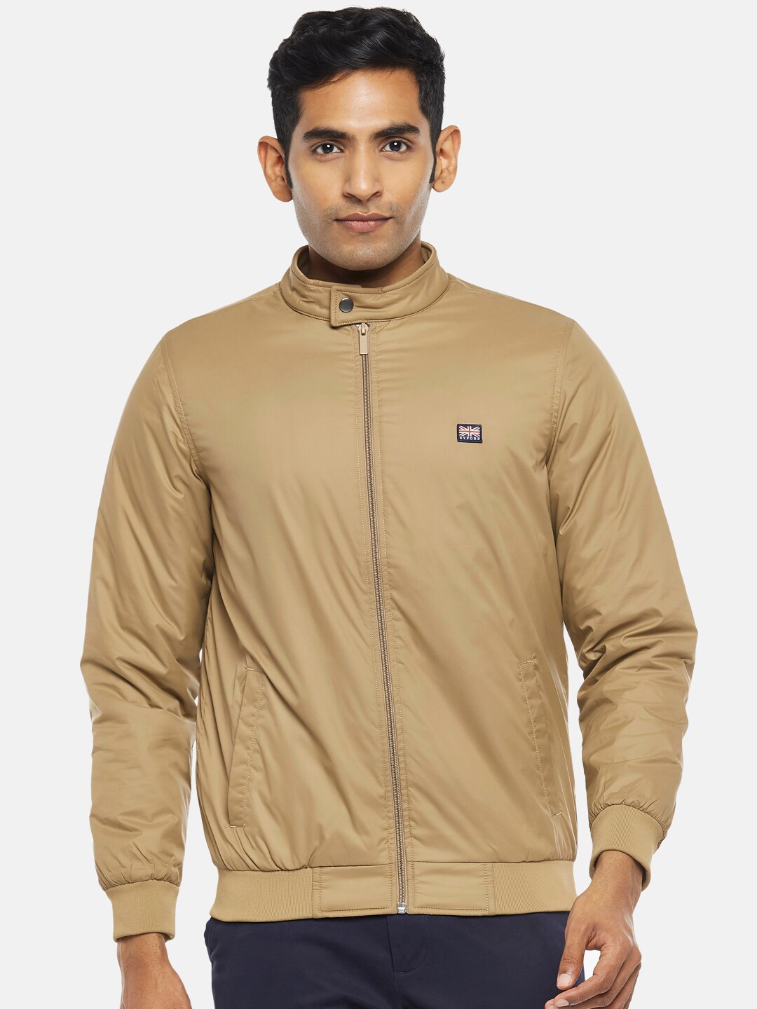 

BYFORD by Pantaloons Men Khaki Bomber Jacket