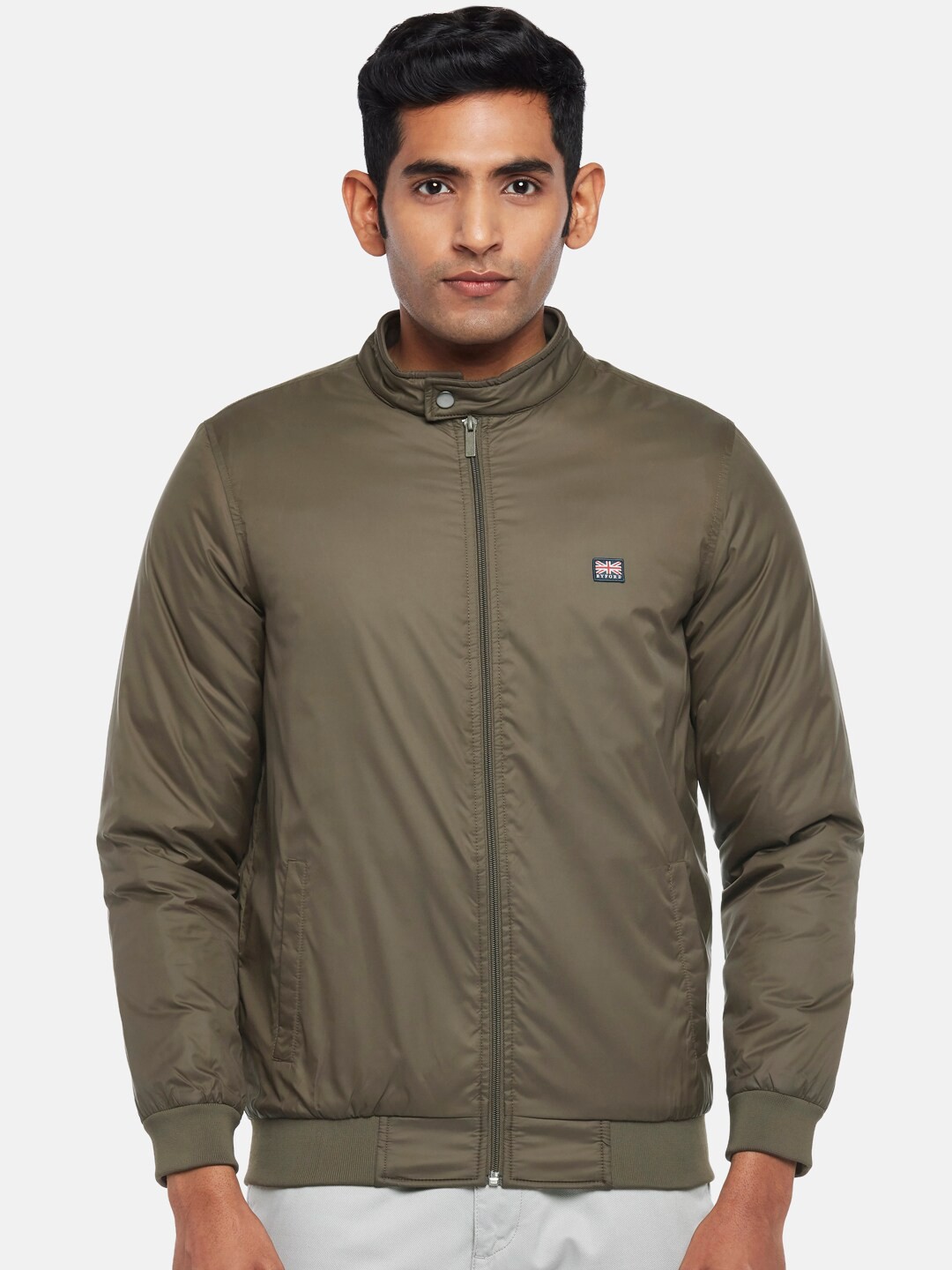 

BYFORD by Pantaloons Men Brown Bomber Jacket