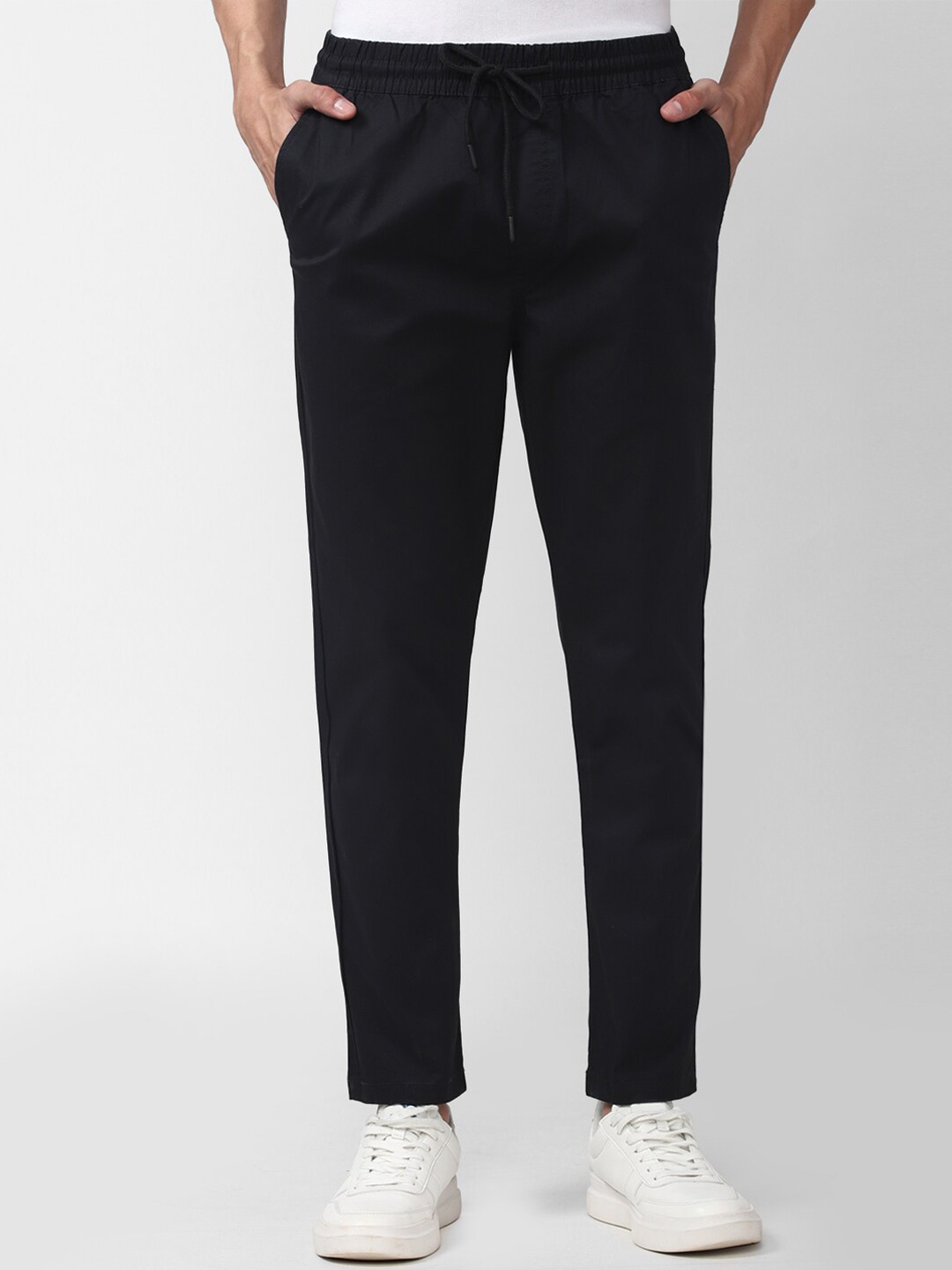 

Peter England Casuals Men Black Slim Fit Trousers