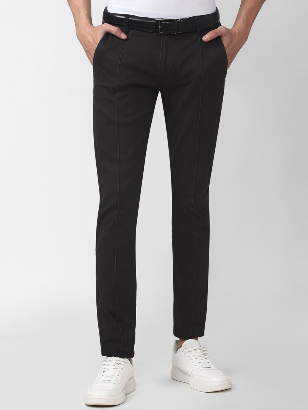 

Peter England Casuals Men Black Skinny Fit Trousers