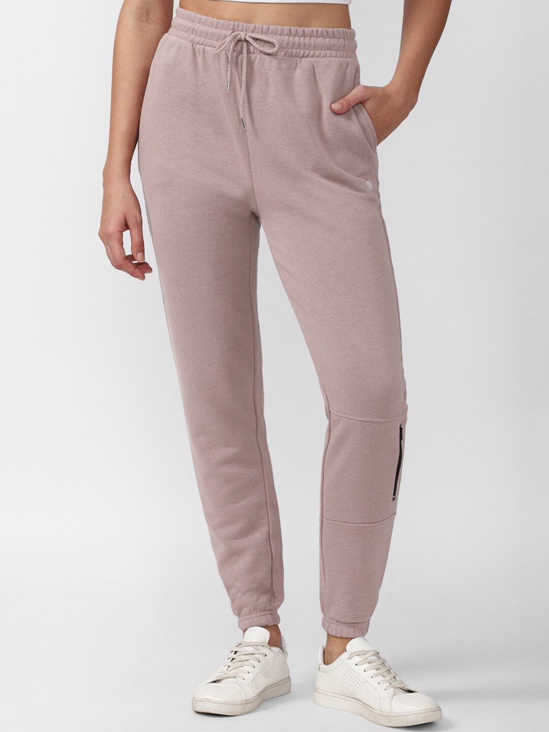 

FOREVER 21 Women Lavender Solid Joggers Trousers