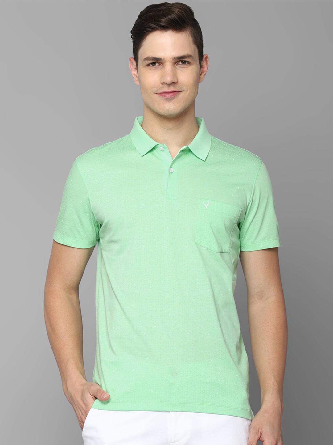 

Allen Solly Men Green Polo Collar T-shirt