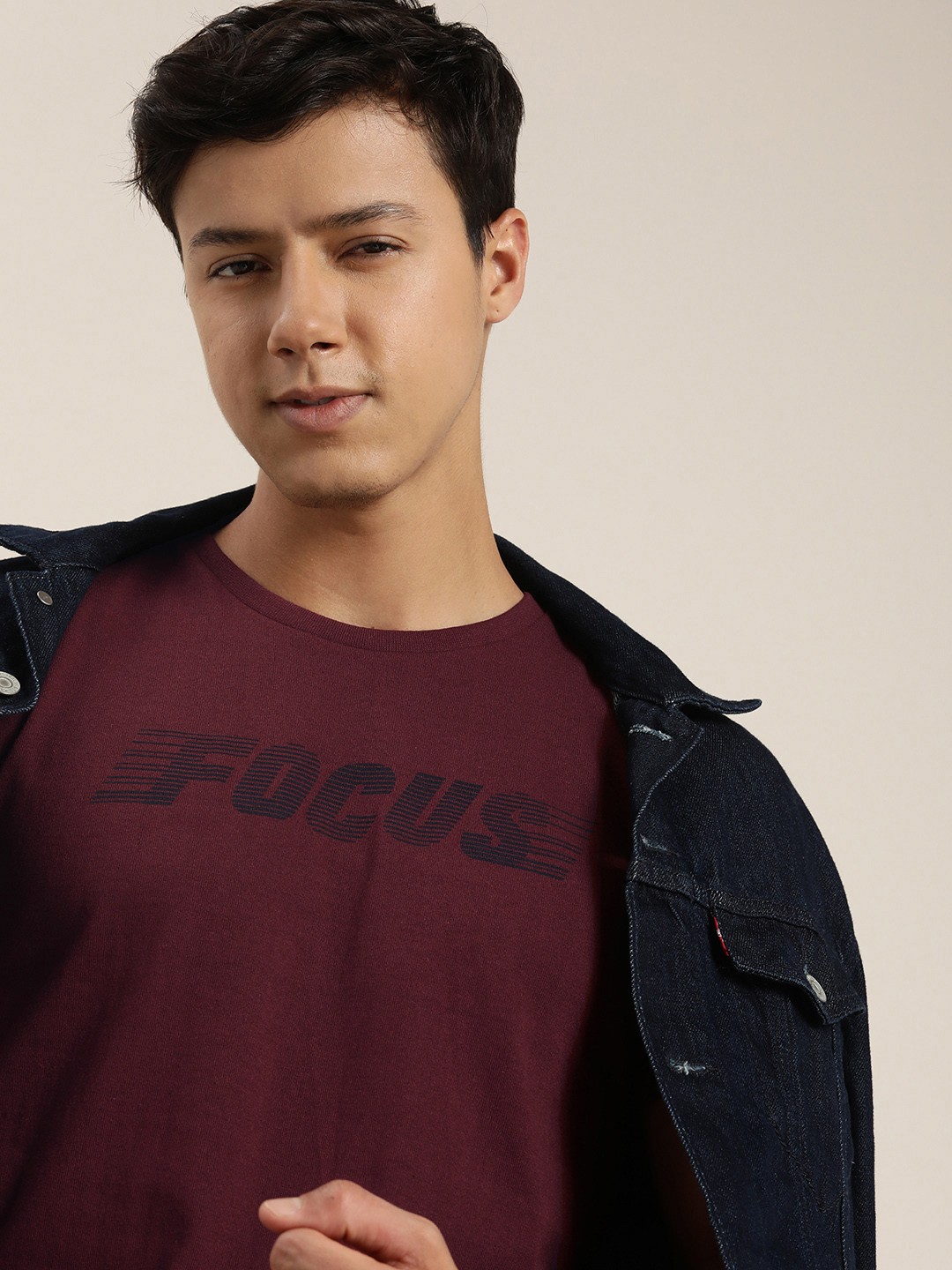 

encore by INVICTUS Men Typography Printed T-shirt, Maroon