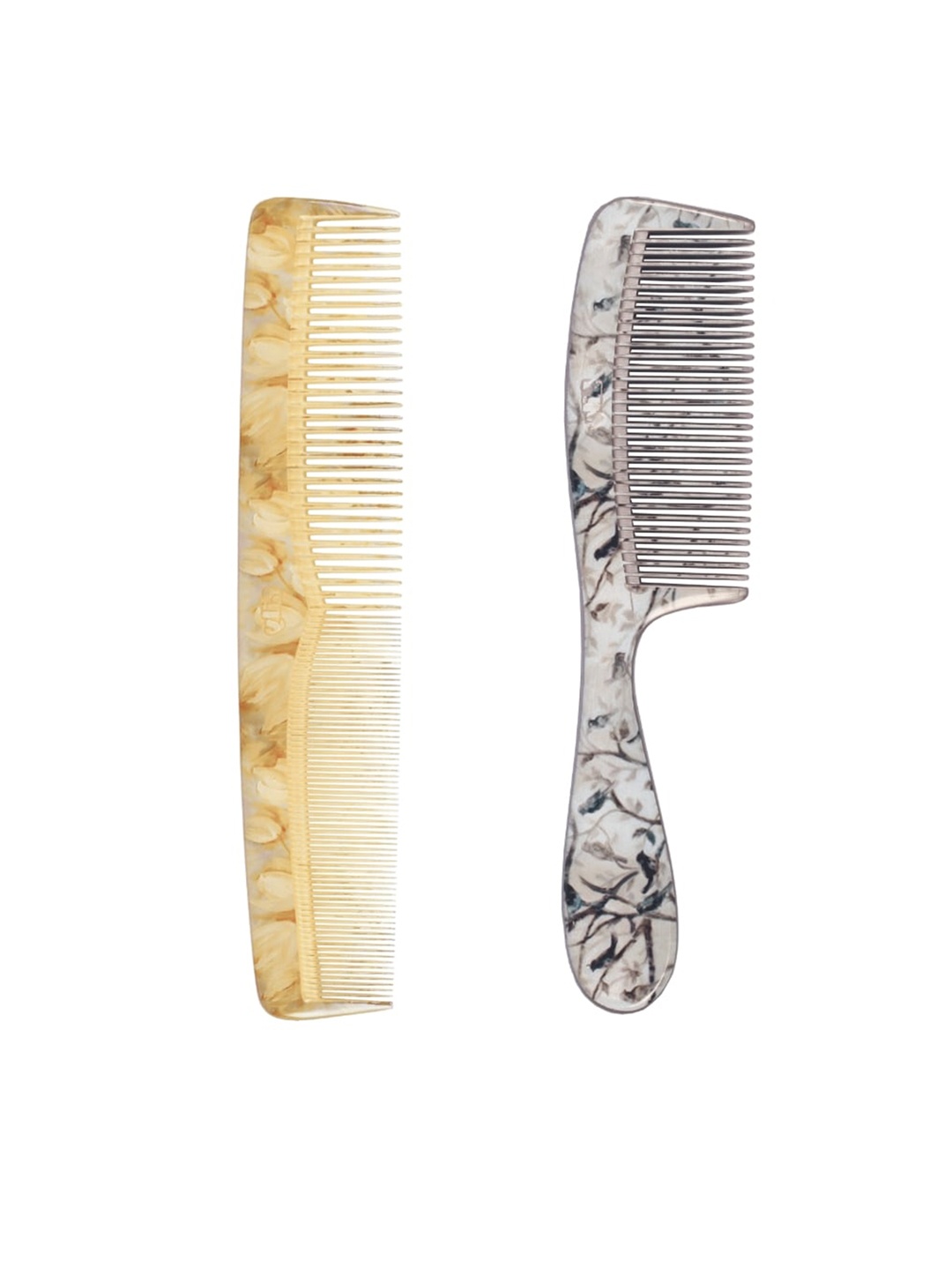 

LILY Set Of 2 Yellow & Grey Hair Comb