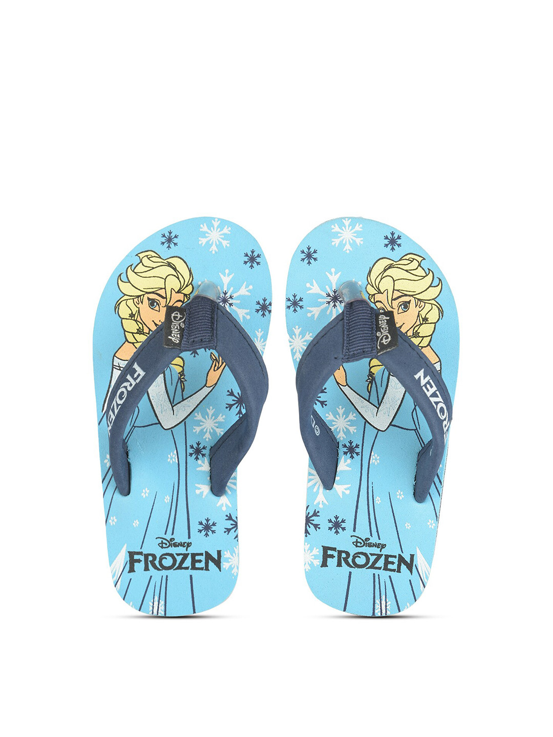 

toothless Girls Blue & White Printed Rubber Thong Flip-Flops