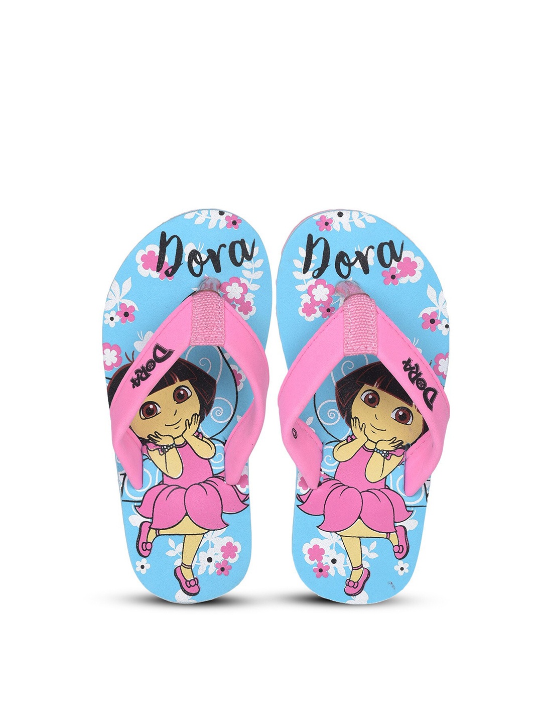 

toothless Girls Printed Rubber Thong Flip-Flops, Blue