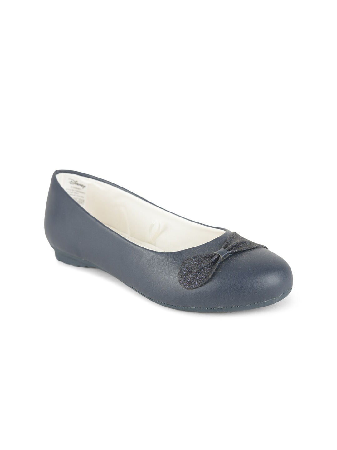 

toothless Girls Navy Blue Embellished Ballerinas with Bows Flats