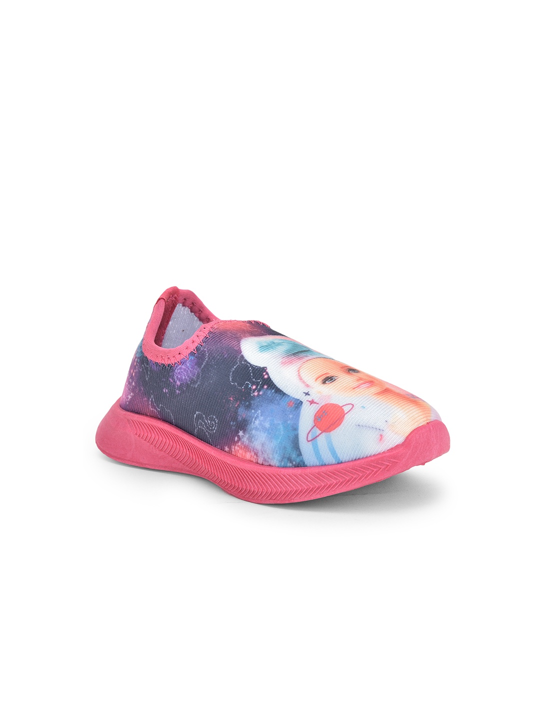 

toothless Girls Pink Barbie Printed Slip-On Sneakers