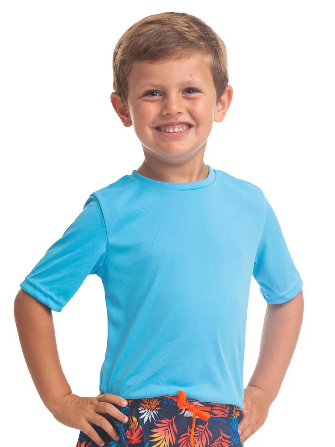 

OLAIAN By Decathlon Boys Blue Extended Sleeves Round Neck T-shirt