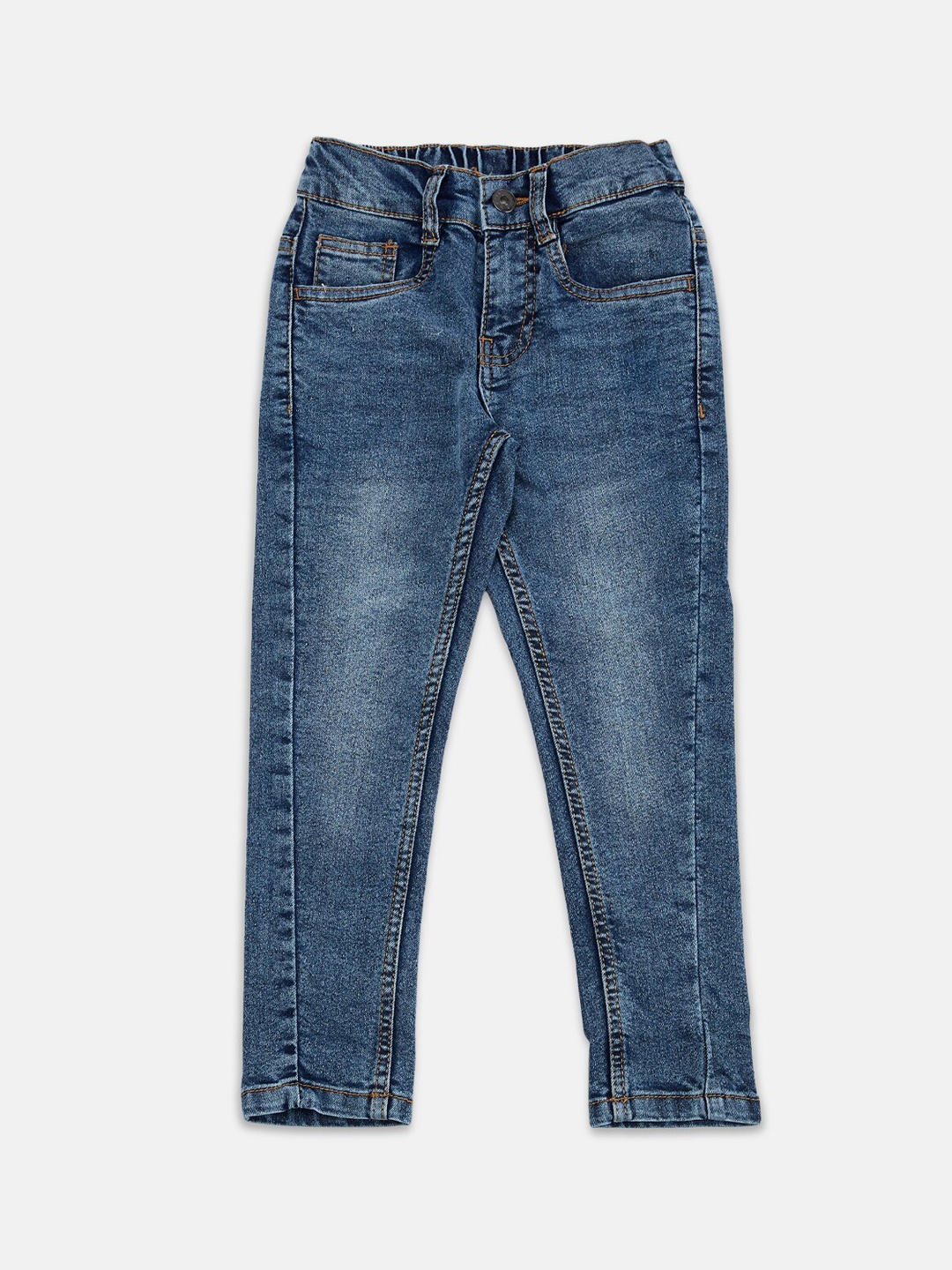 

Pantaloons Junior Boys Blue Tapered Fit Light Fade Jeans