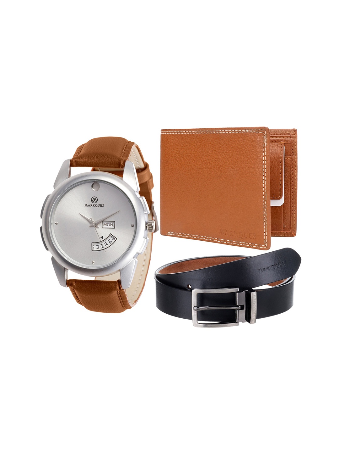 

MARKQUES Men Brown Solid Accessory Gift Set STV-770904-SPT-04-EXE-01