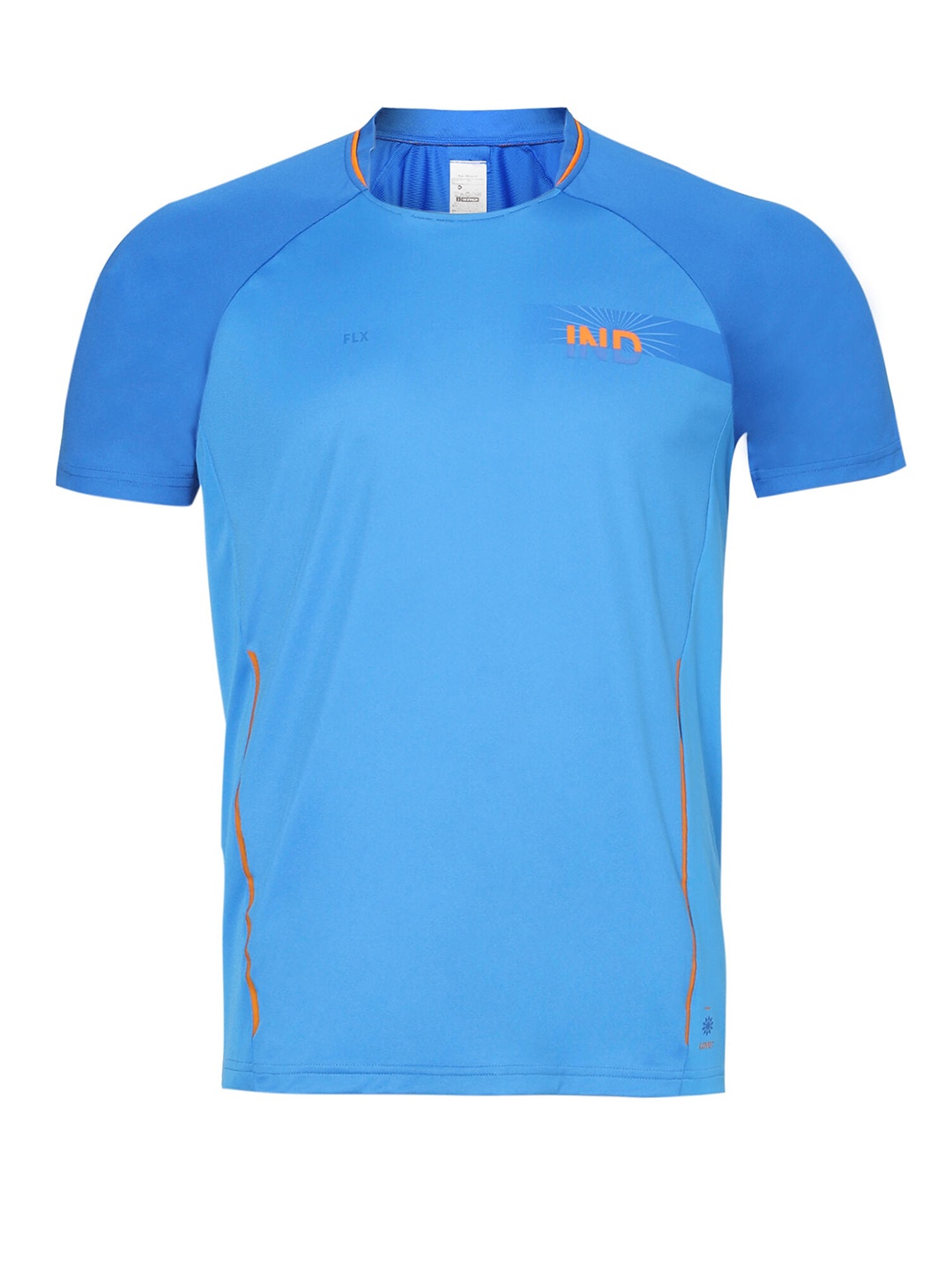 

FLX By Decathlon Men Blue Round Neck Short Sleeves T-shirt