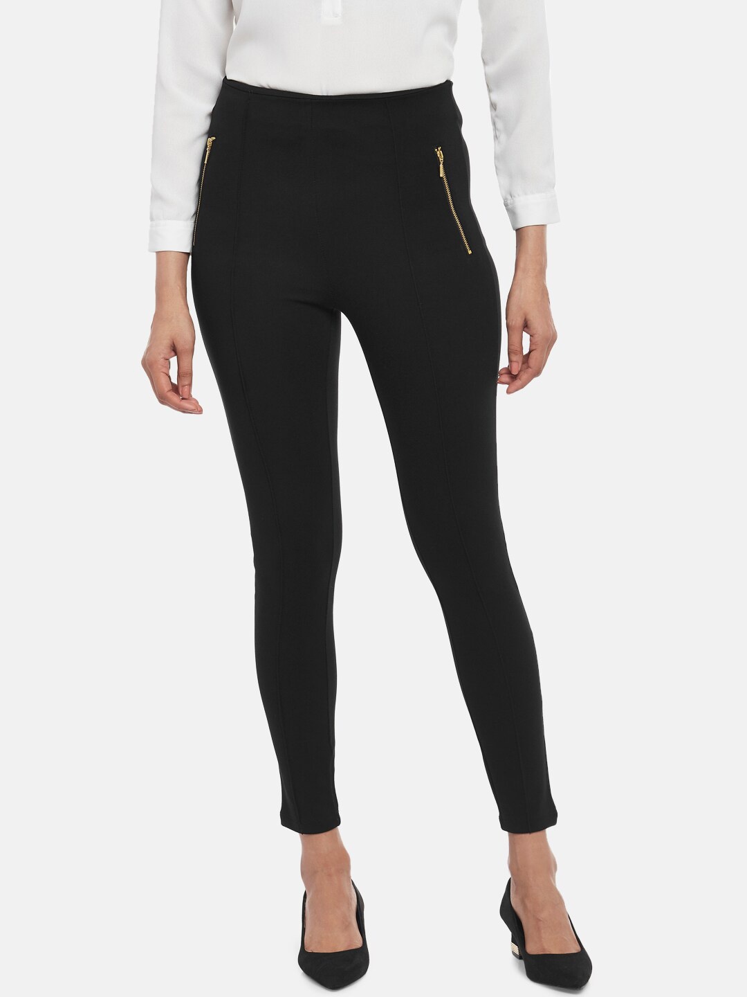 

Annabelle by Pantaloons Women Black Skinny Fit Treggings