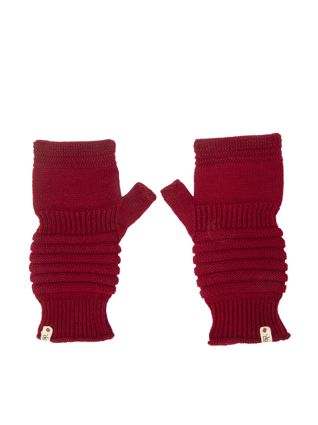 

Bharatasya Men Maroon Solid Knitted Winter Gloves