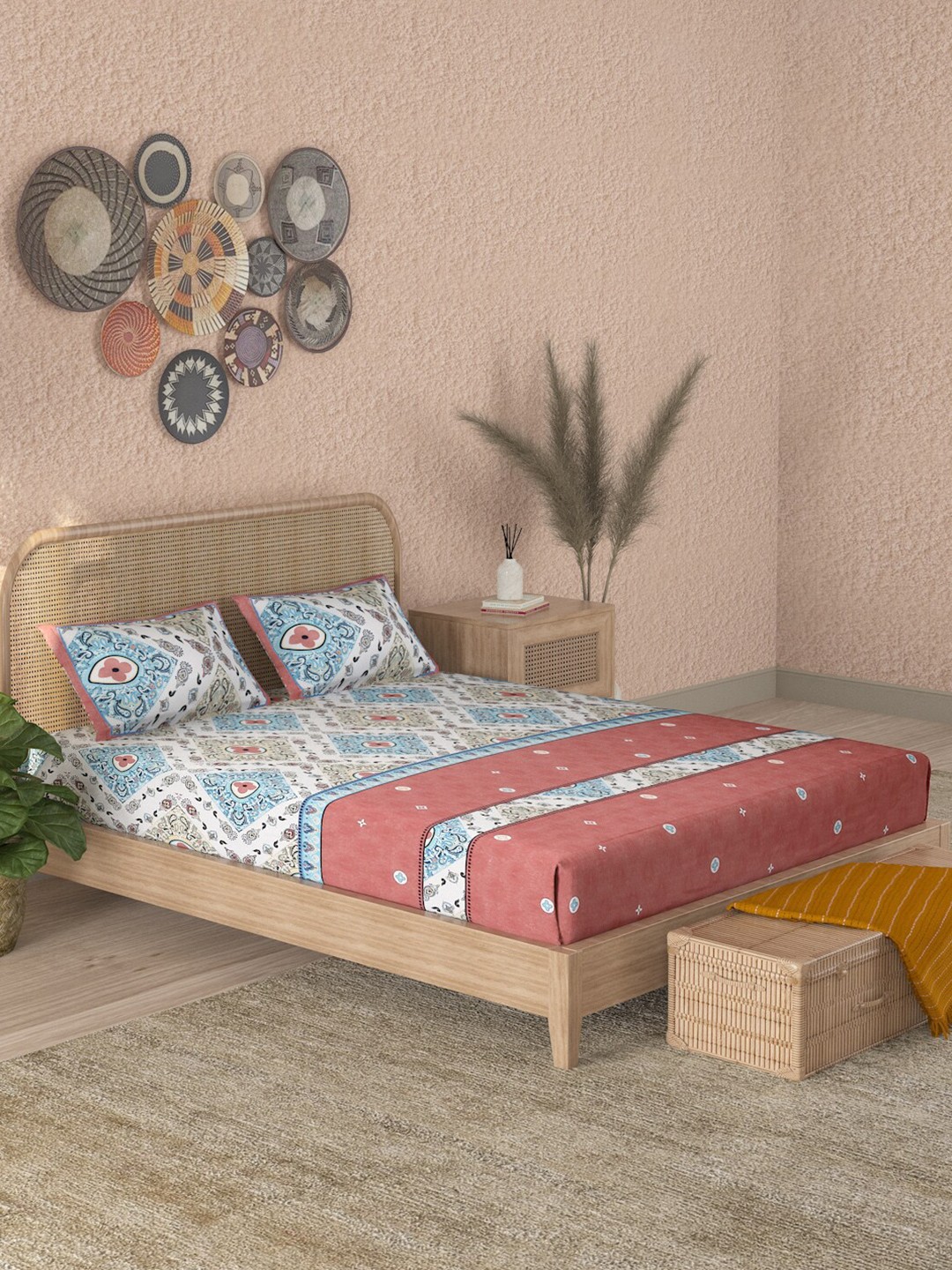 

Sangria Unisex Multi Bedsheets, Blue