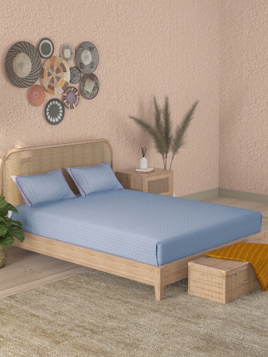 

Sangria Unisex Turquoise Blue Bedsheets