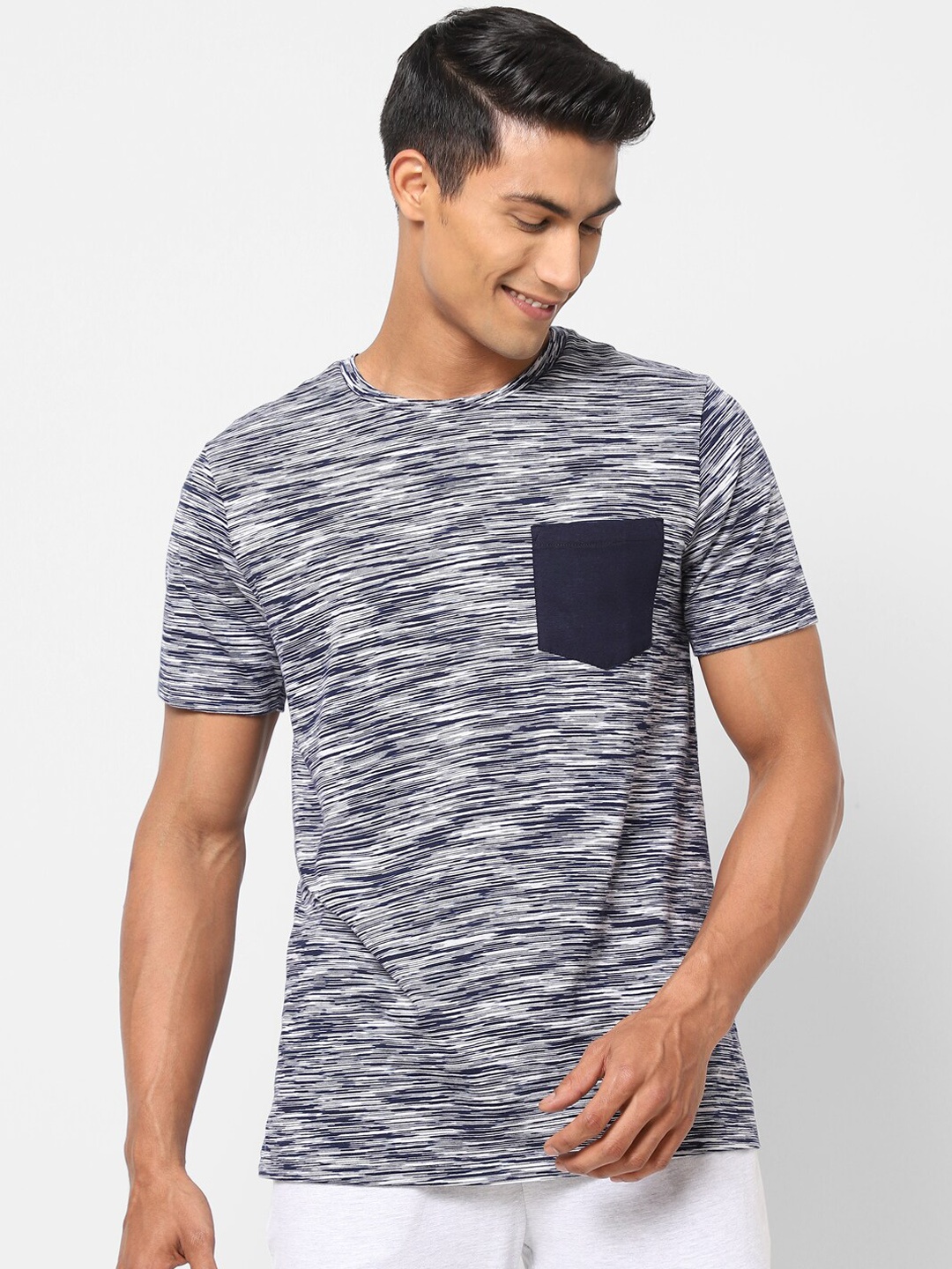 

Ajile by Pantaloons Men Blue Printed Lounge Tshirts