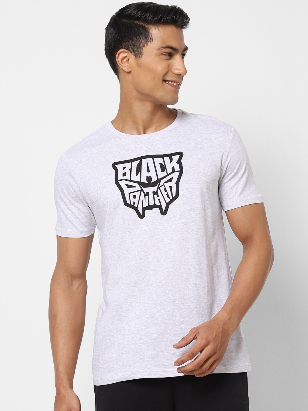 

Ajile by Pantaloons Men Grey Solid Cotton Lounge T-shirt
