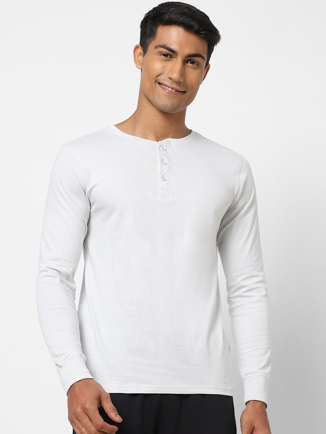 

Ajile by Pantaloons Men Grey Solid Lounge T-shirts