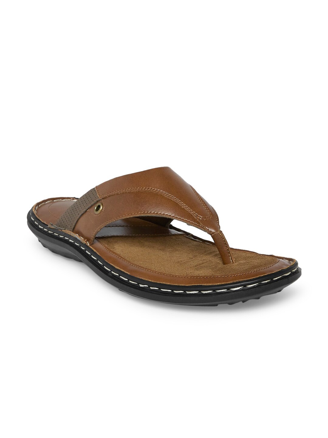 

BYFORD by Pantaloons Men Tan & Black Comfort Sandals