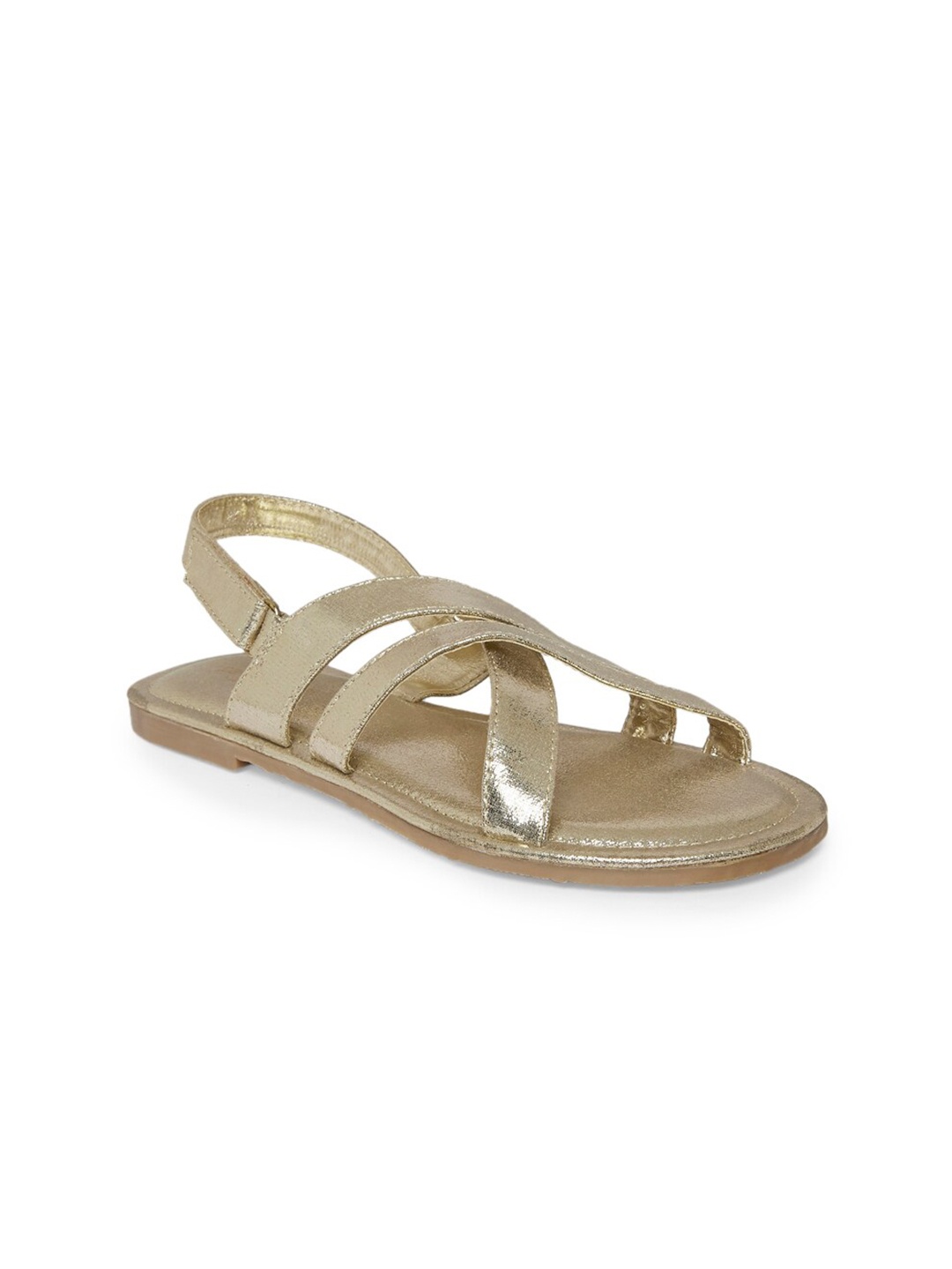 

Pantaloons Junior Girls Gold-Toned Open Toe Flats