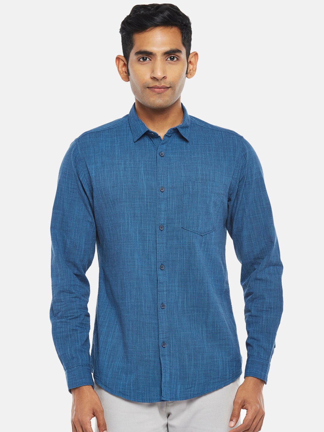 

BYFORD by Pantaloons Men Solid Casual Shirt, Blue