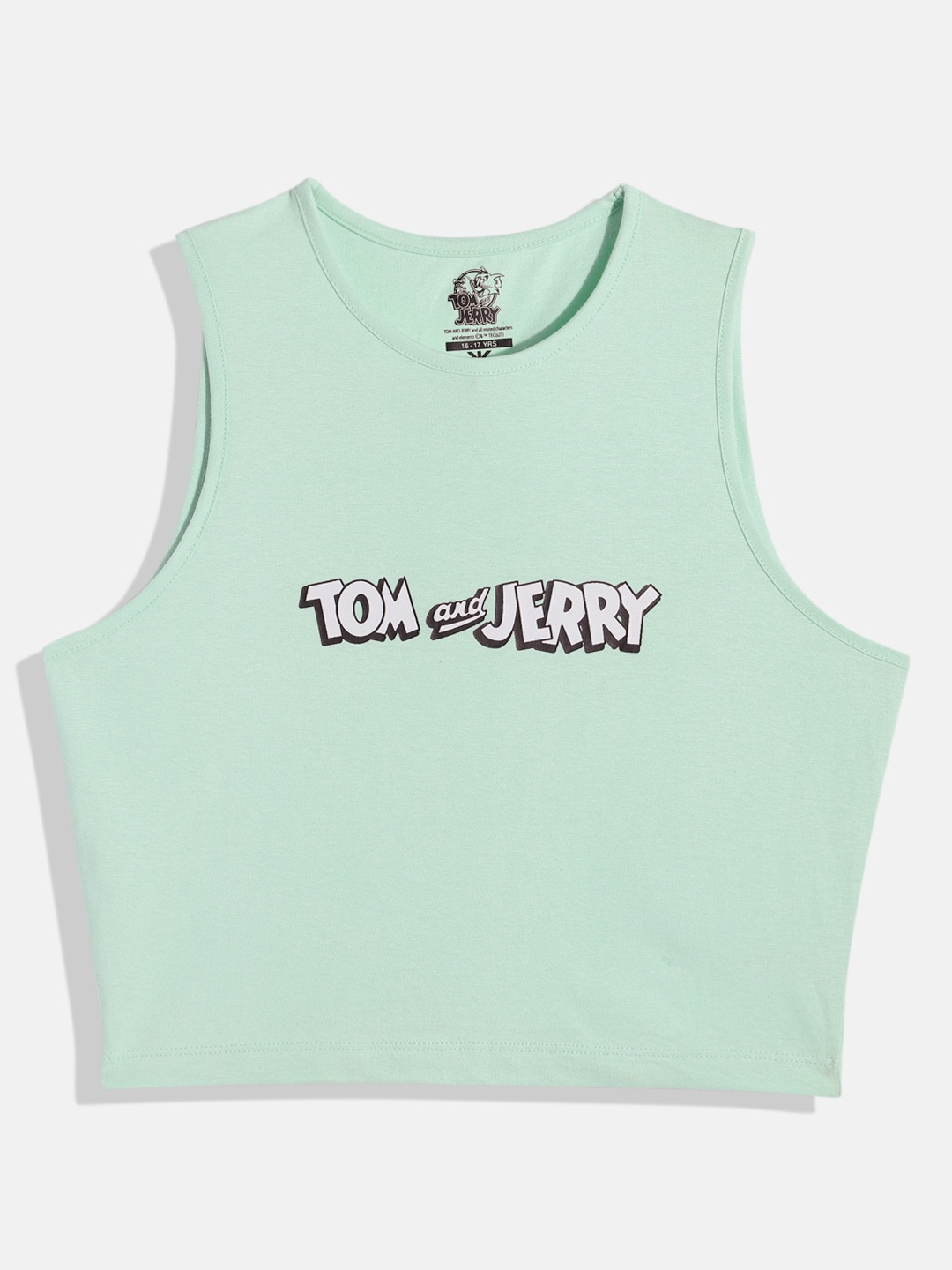 

Kook N Keech Toons Teens Girls Printed Cotton Tank Top, Sea green
