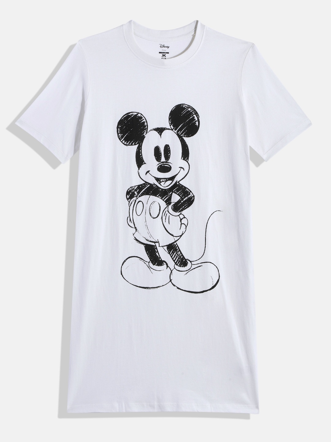 

Kook N Keech Disney Teens Printed Pure Cotton T-shirt Dress, White