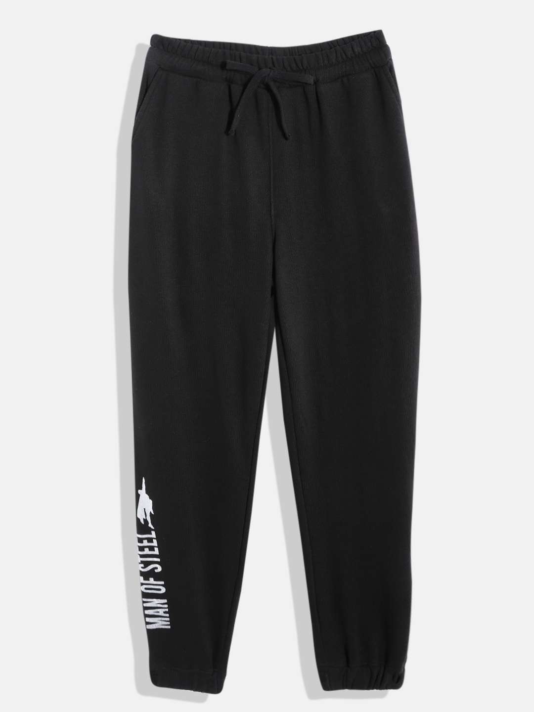 

Kook N Keech Marvel Teens Boys Black Solid Joggers with Printed Detail