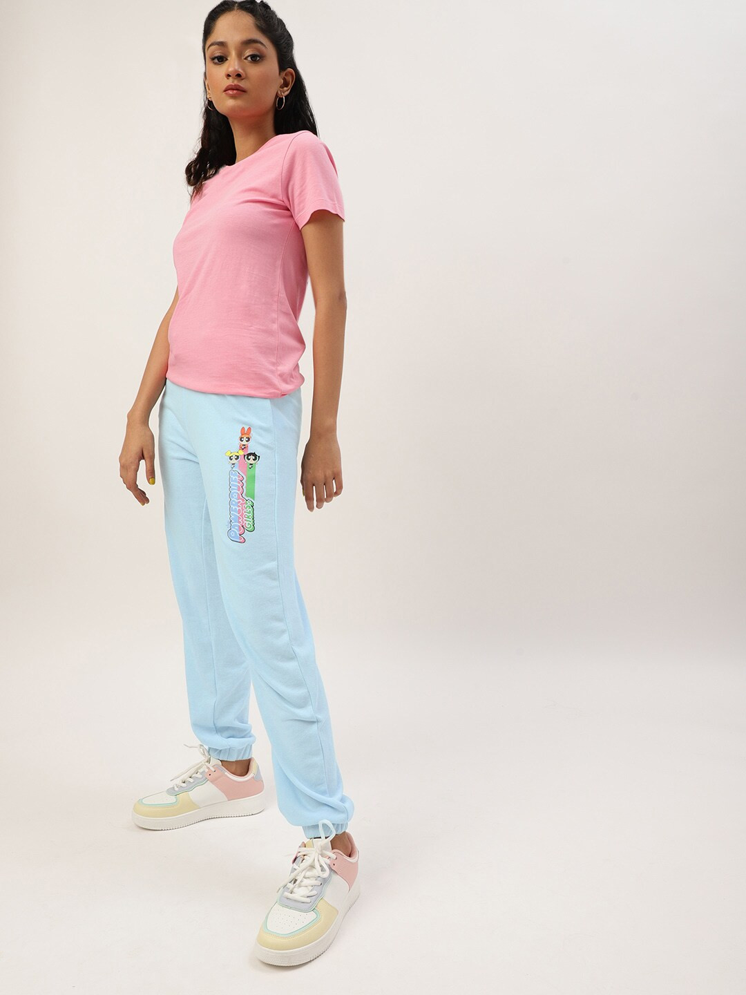 

Powerpuff Girls by Kook N Keech Teens Girls Blue Solid Joggers