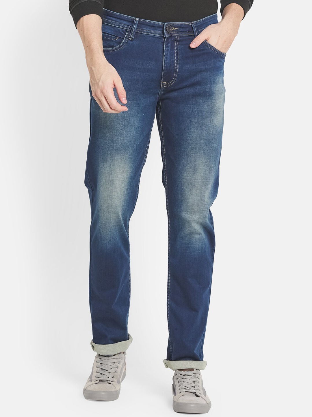 

Octave Men Blue Heavy Fade Stretchable Jeans