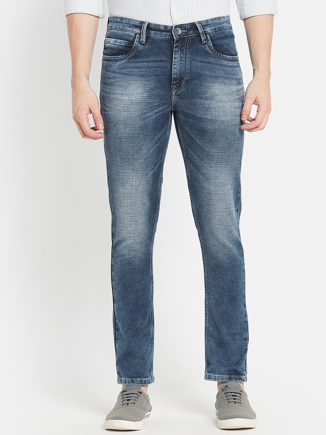 

Octave Men Blue Heavy Fade Stretchable Jeans