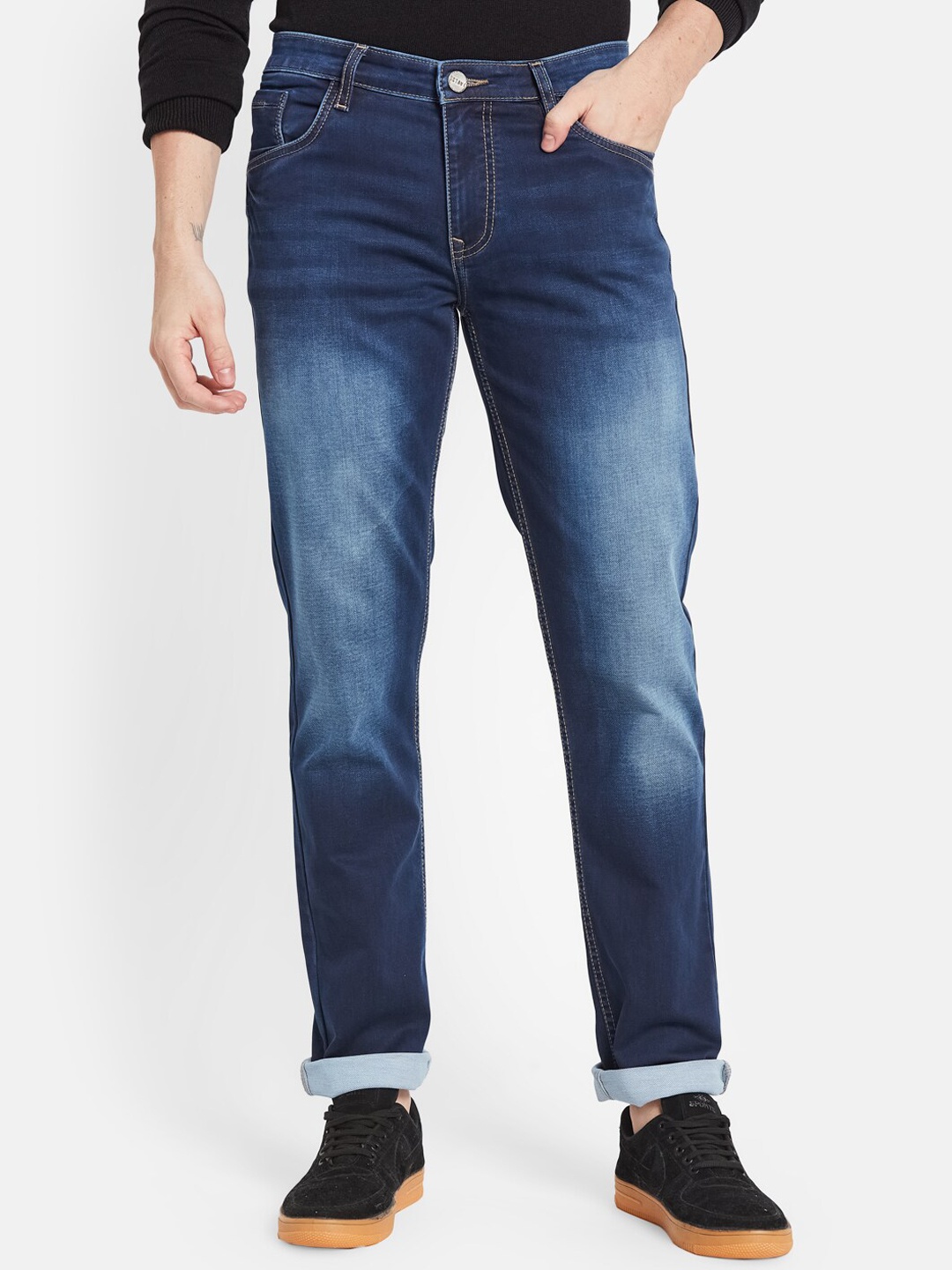 

Octave Men Blue Heavy Fade Stretchable Jeans