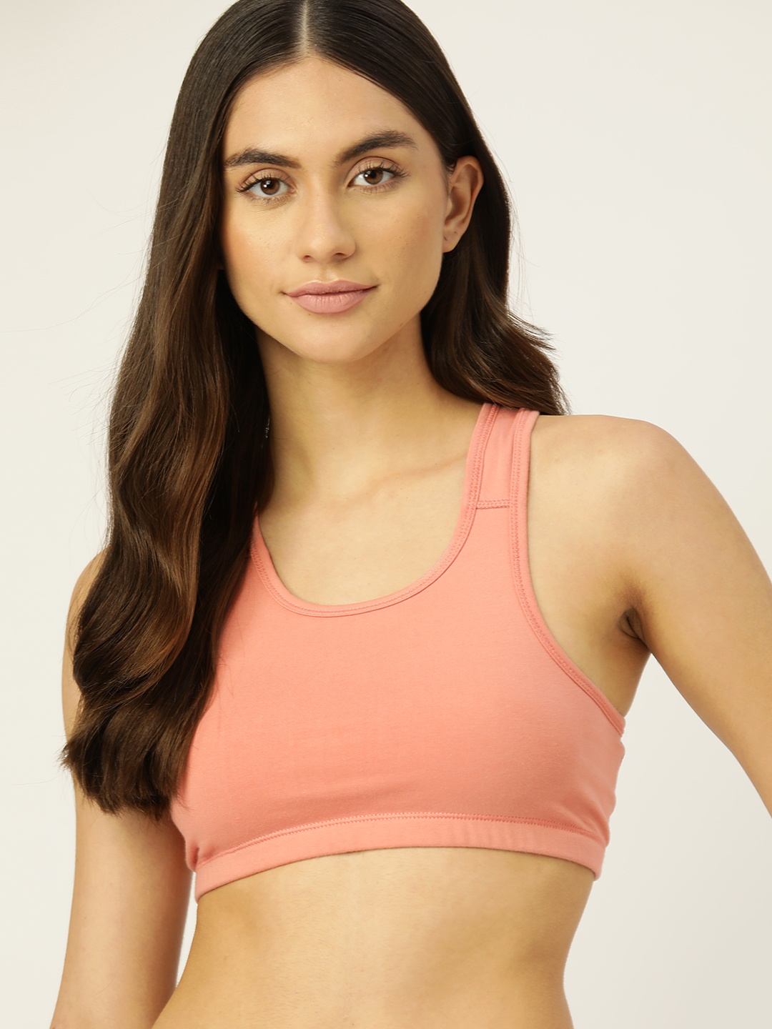 

DressBerry Pink Solid Sports Bra