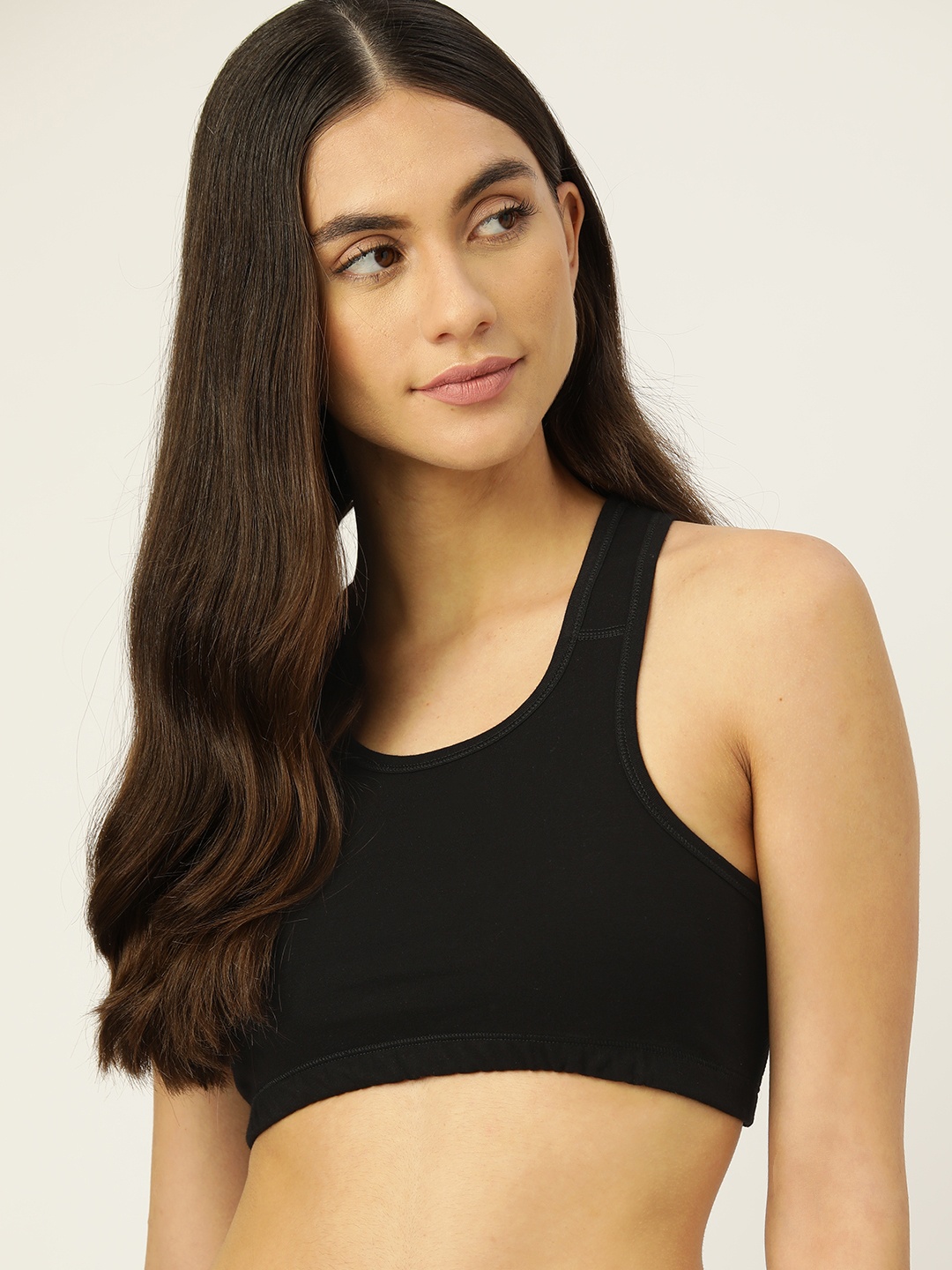 

DressBerry Black Solid Sports Bra